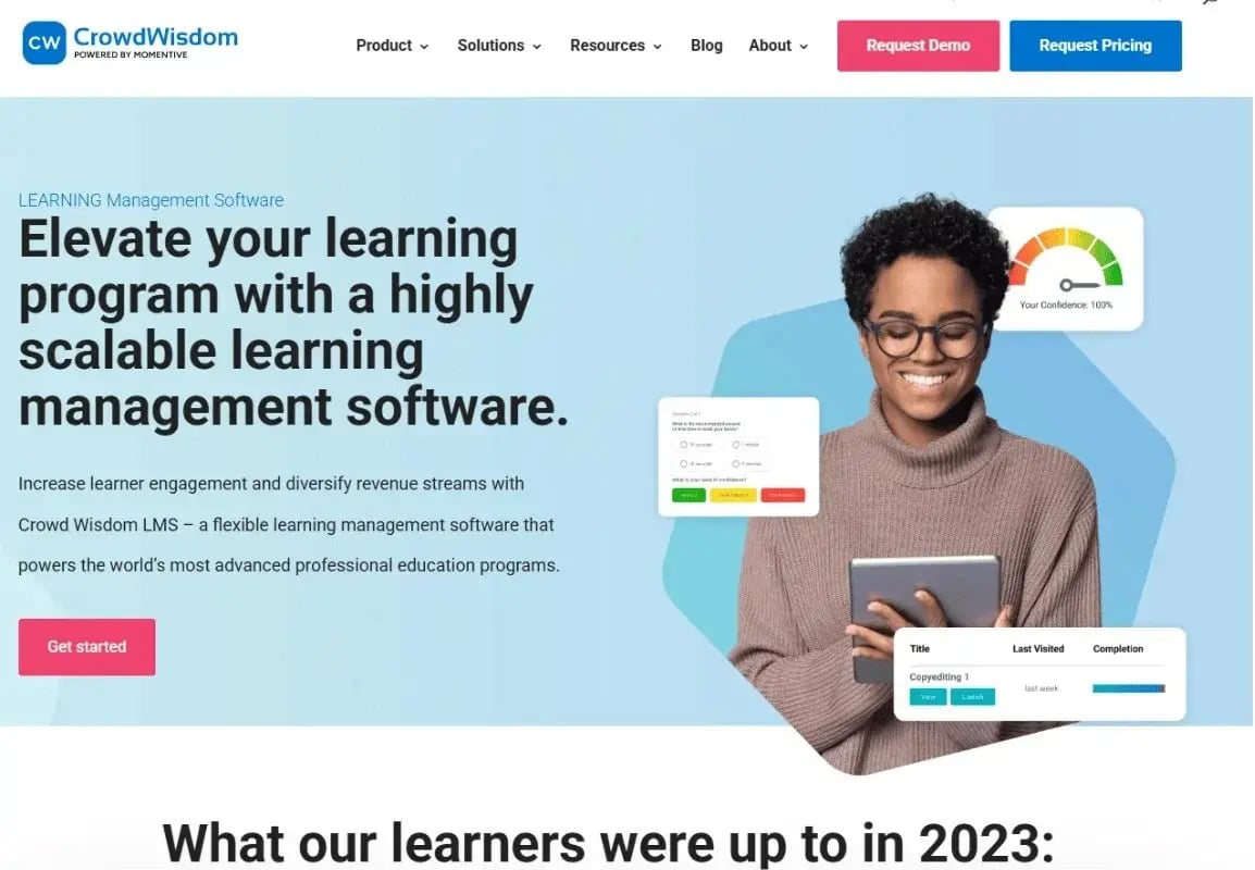 Crowd Wisdom LMS Homepage